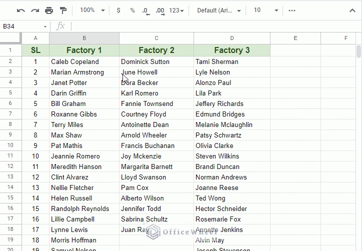 table with unfrozen row - how to freeze rows in google sheets