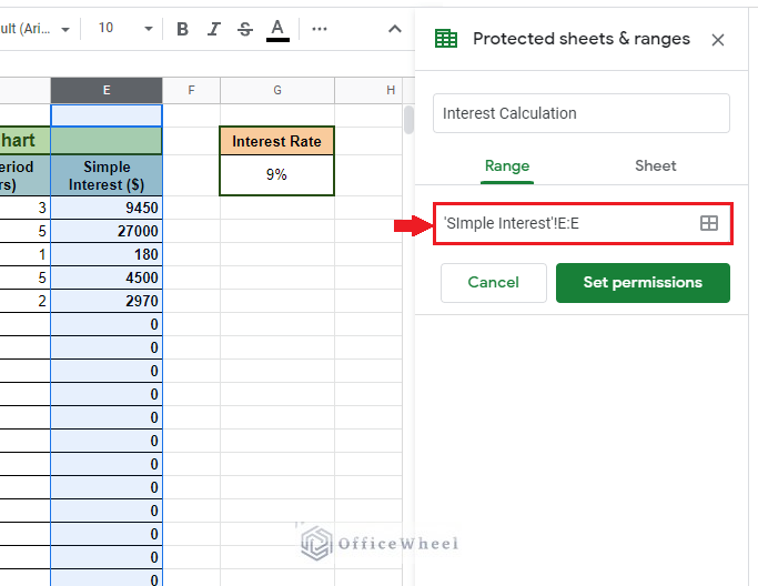How to lock cell range in Google Sheets
