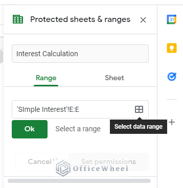 Select data range