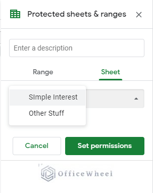 Selecting worksheet