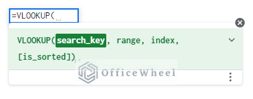 VLOOKUP function syntax