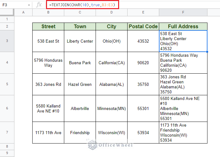 TEXTJOIN with line breaks