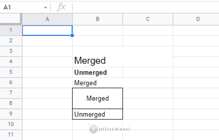 How To Unmerge Cells In Google Sheets (4 Ways) - OfficeWheel