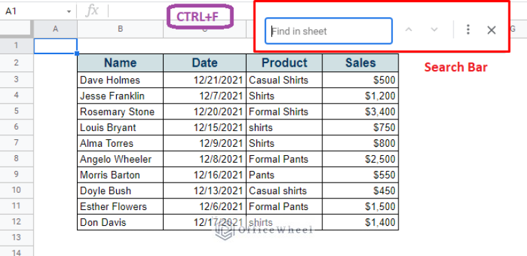 How to Search in Google Spreadsheet (5 Easy Ways)