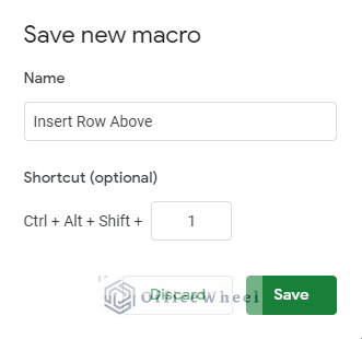 save macro options in Google Sheets