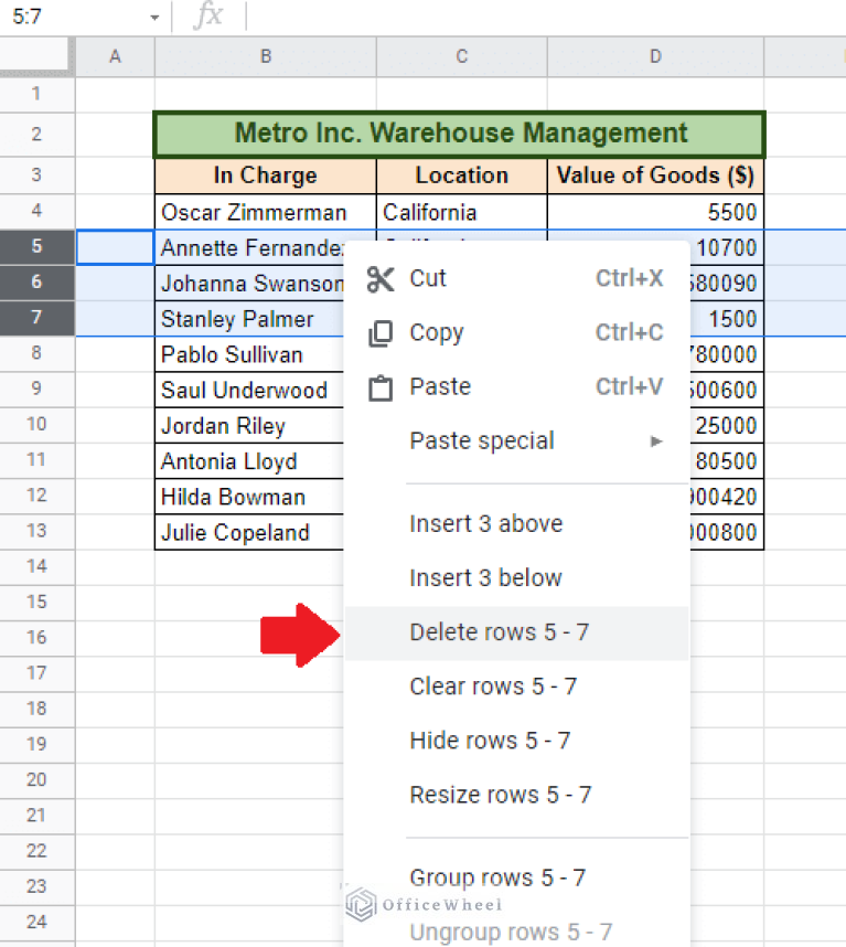 How to Insert Multiple Rows in Google Sheets (4 Ways) - OfficeWheel