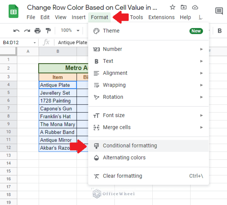 Google Sheets Change Row Color Based On Cell Value