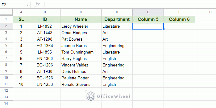 freezing two columns in google sheets animated