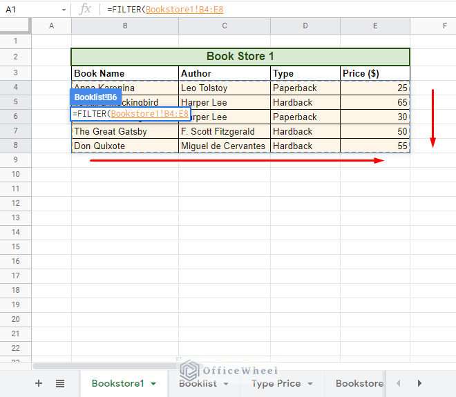 extracting a range of data from another worksheet