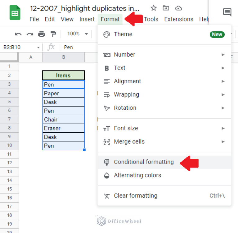 Highlight Duplicates in Google Sheets (4 Ways) OfficeWheel