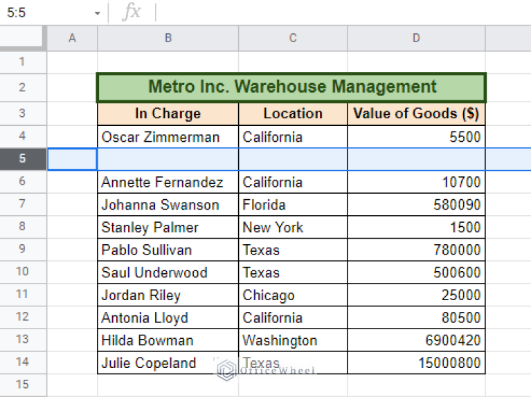 How to Insert Multiple Rows in Google Sheets (4 Ways) - OfficeWheel