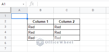columns with same data