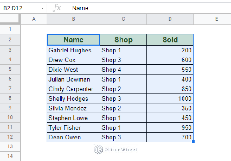 Sort By Column in Google Sheets (3 Easy Ways) - OfficeWheel