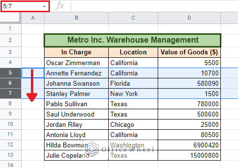 selecting multiple rows