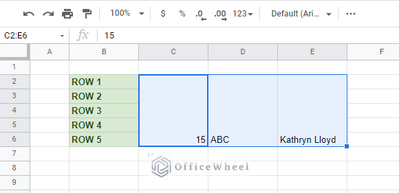 Data lost when merging rows