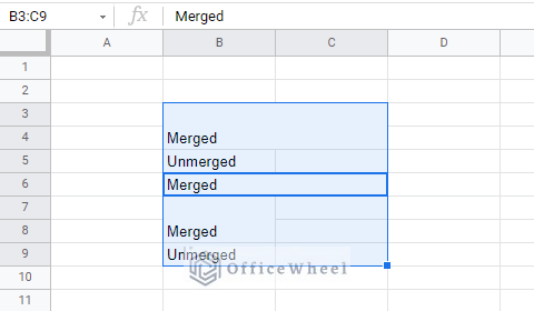 using CTRL+A to select all adjacent cells