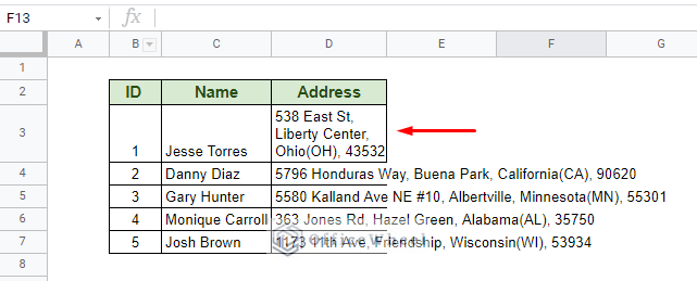 how to manually wrap text in google sheets