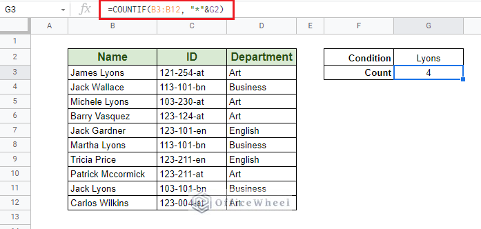 adding ampersand to cell reference in COUNTIF