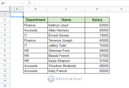 New table to show row merge