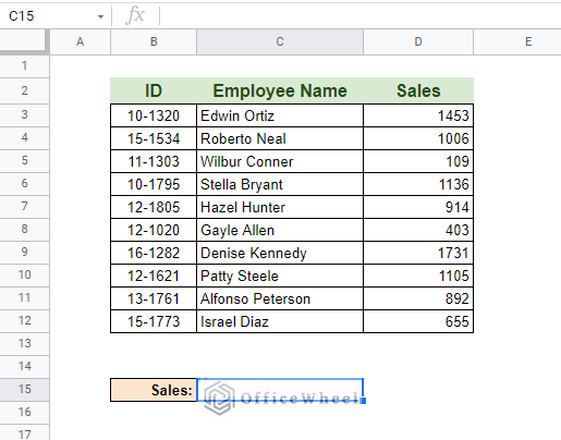 dataset for index match in google sheets