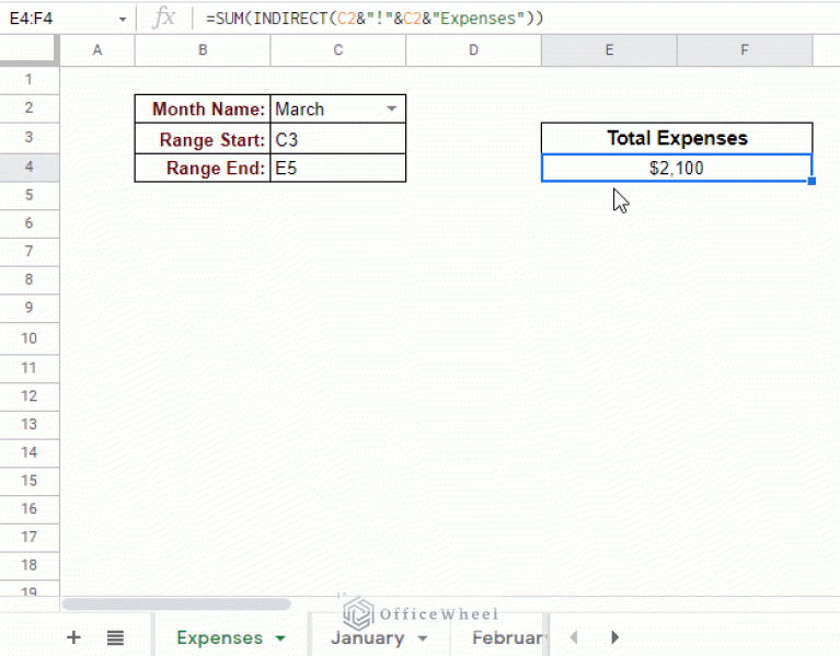 Indirect Range in Google Sheets (3 Easy Ways) OfficeWheel