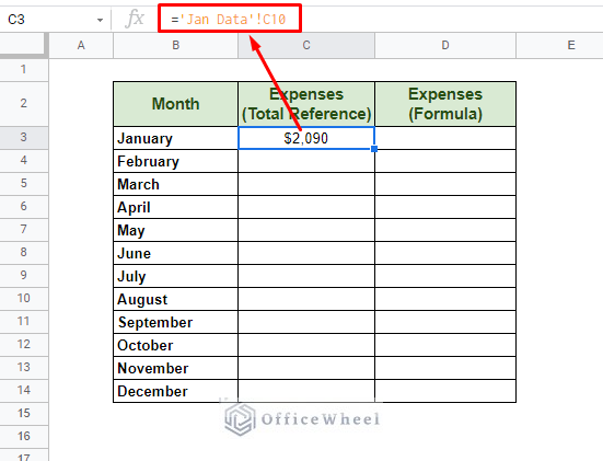 the basic way to reference another tab in google sheets