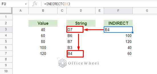 double string reference using INDIRECT