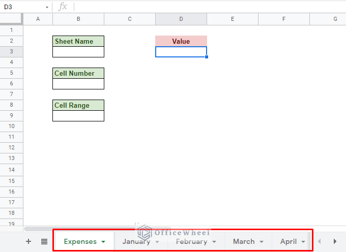 multiple worksheet used to fully utilize INDIRECT function