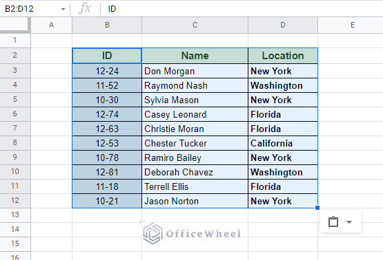 using format painter to copy formatting from one sheet to another in google sheets