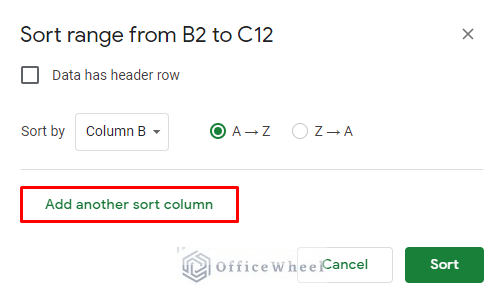 add another sort column option