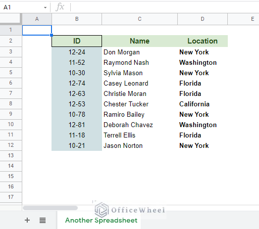 border formatting is not copied over to another spreadsheet