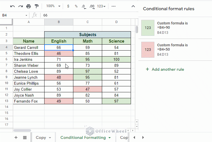 using format painter to copy conditional formatting from one sheet to another in google sheets animated