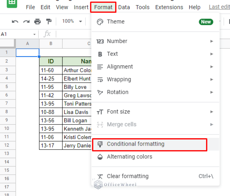 Google Sheets Conditional Formatting Row Based on Cell