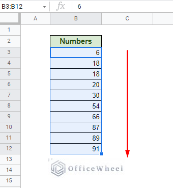 ascending sort by number in google sheets using sort range