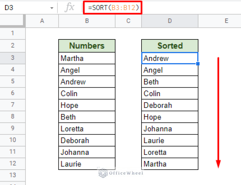 Using the SORT Function in Google Sheets (With Examples)