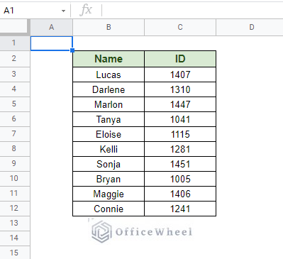 dataset with multiple columns