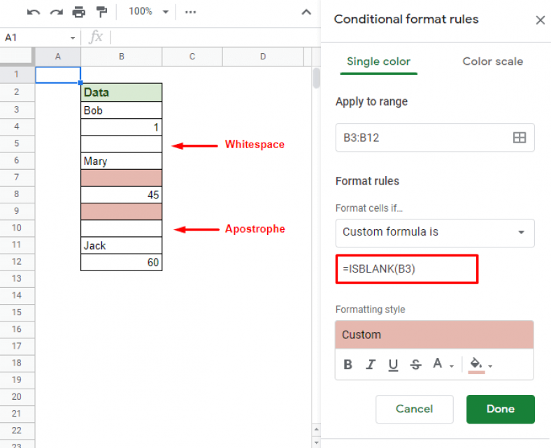 Using Conditional Formatting With Custom Formula in Google Sheets OfficeWheel