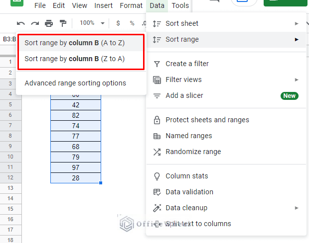 two sorting options in sort range