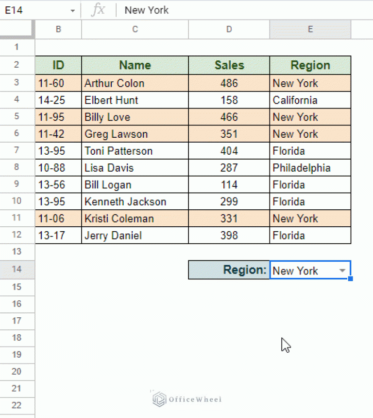Google Sheets Conditional Formatting Row Based on Cell