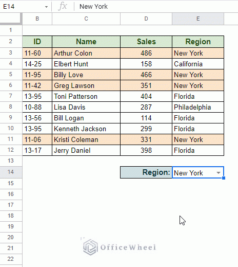 conditional formatting row based on cell reference in google sheets animated