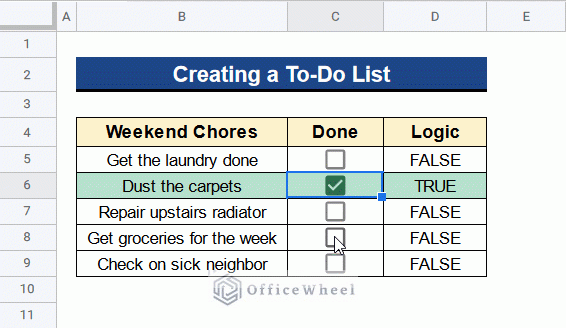 Overview of Using Conditional Formatting with Checkbox in Google Sheets