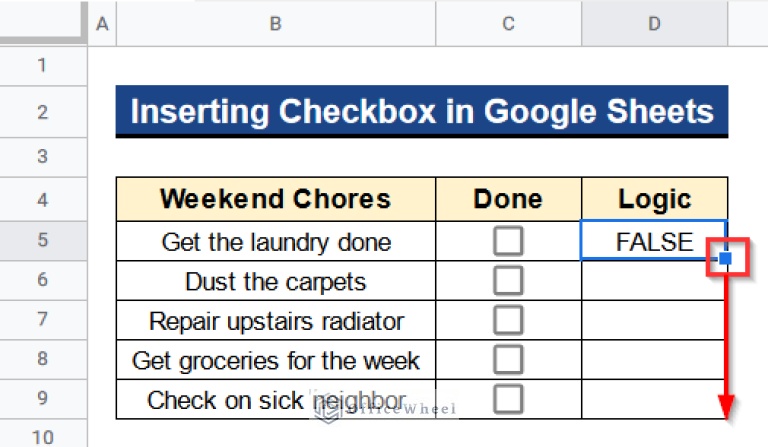 Conditional Formatting with Checkbox in Google Sheets