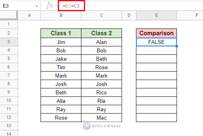 Compare Two Columns for Duplicates in Google Sheets (3 Easy Ways