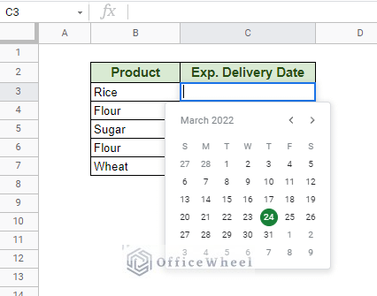 using date picker to automatically put date in google sheets