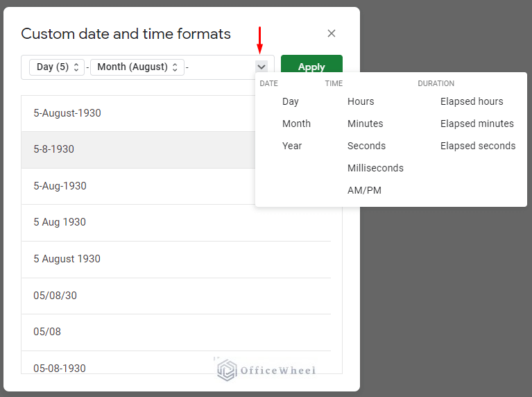 we have many more fields that can be added to the date format in google sheets