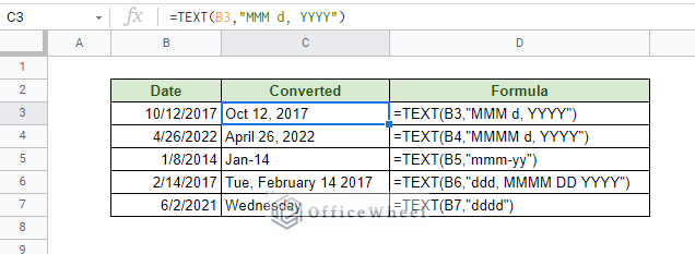 how to format date in google sheets using the text function