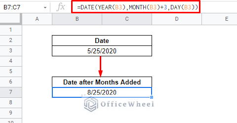 adding 3 months to a date using the date function