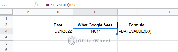how google sheets views dates