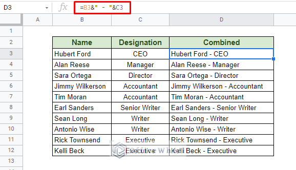 using a different separator with ampersand method