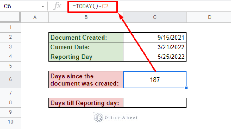 Count Days From Today in Google Sheets (5 Easy Ways) - OfficeWheel